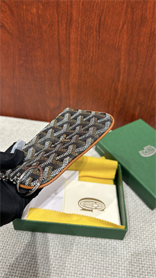 Goyard Key Pouch coin purse Goyardine Canvas & Chevroches Calfskin Black&Tan