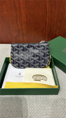 Goyard Key Pouch coin purse Goyardine Canvas & Chevroches Calfskin Navy Blue