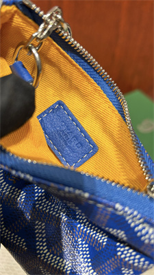 Goyard Key Pouch coin purse Goyardine Canvas & Chevroches Calfskin Sky Blue