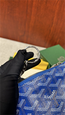 Goyard Key Pouch coin purse Goyardine Canvas & Chevroches Calfskin Sky Blue