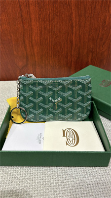 Goyard Key Pouch coin purse Goyardine Canvas & Chevroches Calfskin Green