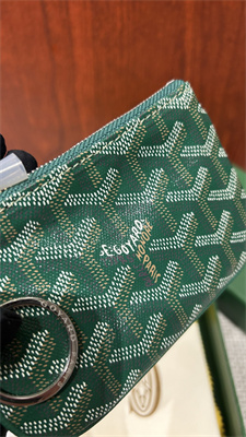 Goyard Key Pouch coin purse Goyardine Canvas & Chevroches Calfskin Green