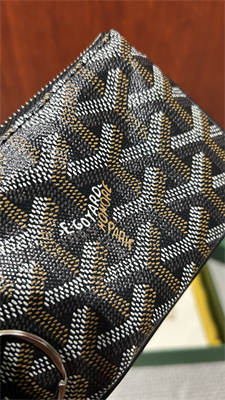 Goyard Key Pouch coin purse Goyardine Canvas & Chevroches Calfskin Black