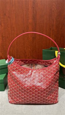 Goyard Bohème Hobo Bag Goyardine Canvas & Chevroches Calfskin Fuchsia