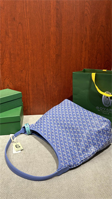 Goyard Bohème Hobo Bag Goyardine Canvas & Chevroches Calfskin Iris