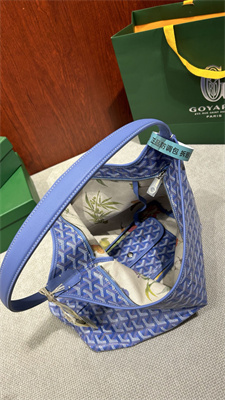 Goyard Bohème Hobo Bag Goyardine Canvas & Chevroches Calfskin Iris