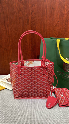 Goyard Anjou Mini Bag Chevroches Calfskin & Goyardine Canvas Fuchsia