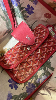 Goyard Saint Louis PM Bag In Goyardine Canvas & Chevroches Calfskin Fuchsia