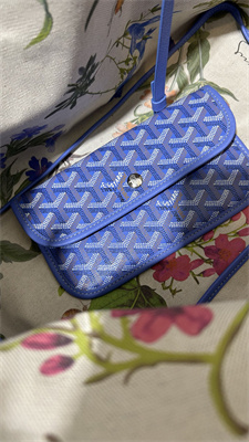 Goyard Saint Louis GM Bag In Goyardine Canvas & Chevroches Calfskin Iris