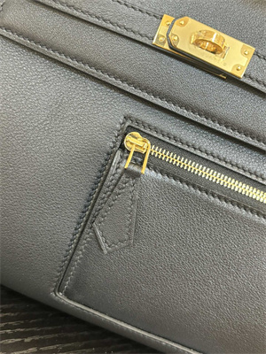 Kelly Colormatic Bag Swift Leather 25/28CM Gold/Silver Hardware In Black Color HS