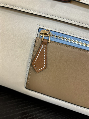 Kelly Colormatic Bag Swift Leather 25/28CM Gold/Silver Hardware In Nata/Chai/Cuivre/Lime/Mauve Sylvester Color HS