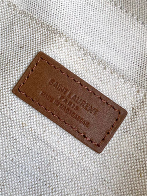 Y.S.L Jamie Shopping Bag In Raffia Nature