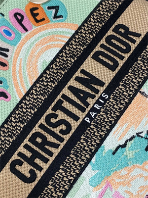 CD Medium Lady D-Lite Bag  Embroidery Green