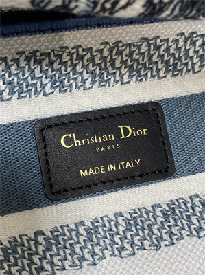 CD Medium Lady D-Lite Bag  Embroidery White &Blue