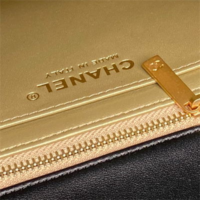 Chanel Small Flap Bag Lambskin Gold Tone Metal Black AS5756