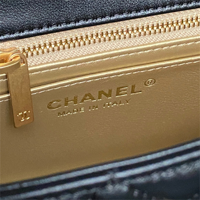 Chanel Mini Flap Bag Lambskin Gold Tone Metal Black AS5759