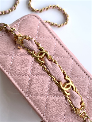 Chanel Vanity with chain Grained Calfskin& Gold-Tone Metal Pink AP4799