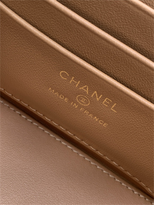 Chanel Vanity with chain Grained Calfskin& Gold-Tone Metal Brown AP4799