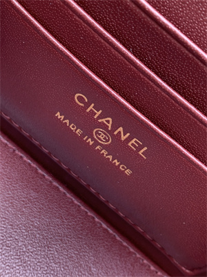 Chanel Vanity with chain Grained Calfskin& Gold-Tone Metal Burgundy AP4799