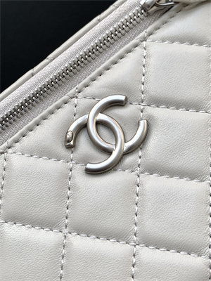 Chanel Vanity Case Lambskin & Silver-Tone Metal Grey AP3940