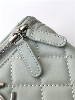 Chanel Vanity Case Lambskin & Silver-Tone Metal Lt Blue AP3940