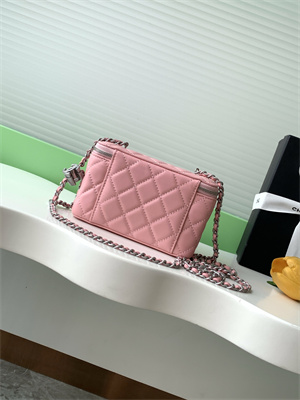 Chanel Vanity Case Lambskin & Silver-Tone Metal Pink AP3940