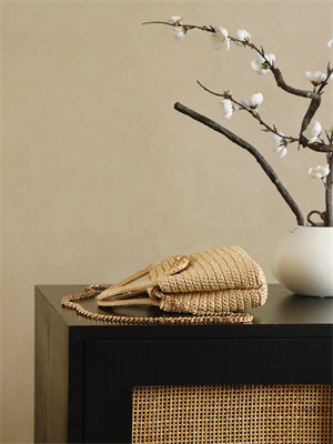 Cha.nel Mini Shopping Bag Kelly Bag Raffia Gold-Tone Metal Nature AS4416