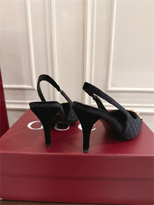 Gucci Velvet heeled Slingback Women 38963