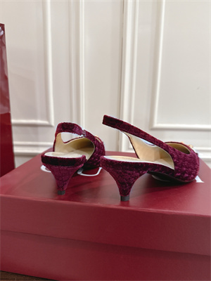 Gucci Velvet heeled Slingback Women 38964