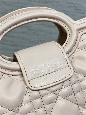 CD Jolie Top Handle Mini Bag Cannage Lambskin Powder Pink