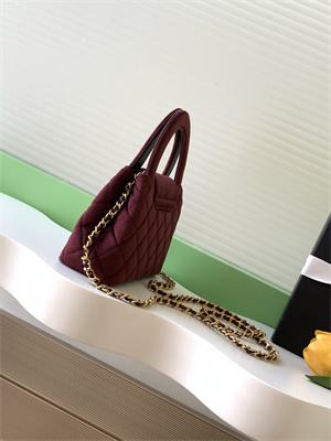 Cha.nel Mini Shopping Bag Kelly Bag Velvet Gold-Tone Metal  AS4416