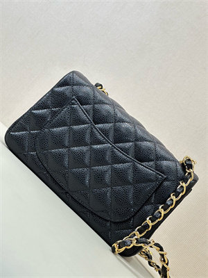 Chanel Mini Classic Flap Bag Grained Calfskin Gold Tone Metal Black Color 01116 TOP