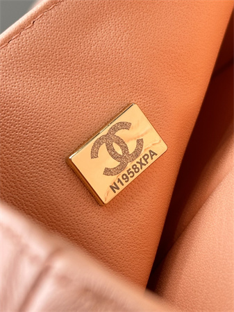 Chanel Medium Classic Flap Bag Lambskin Gold Tone Metal Orange 01112 TOP