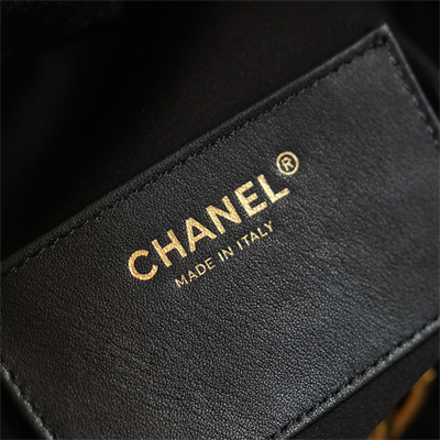 Chanel 25 Medium Handbag Black Denim Gold Tone Metal AS5311