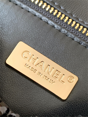 Chanel Mini Flap Bag Sequins & Gold-Tone Metal Black AS4298