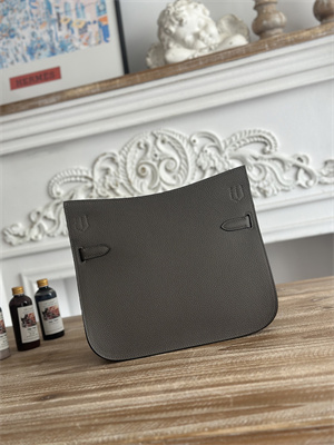 Hermes Jypsiere Togo Leather Silver Tone Metal Etain Color HS