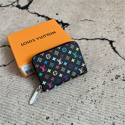 LV xTM Zippy Coin Purse Monogram Canvas Black Colorful M13409