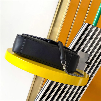 Y.S.L LOULOU Small in MATELASSÉ lambskin Silver Tone Metal Black Color