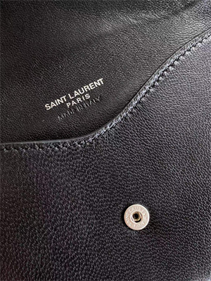 Y.S.L LOULOU Medium in MATELASSÉ lambskin Silver Tone Metal Black Color