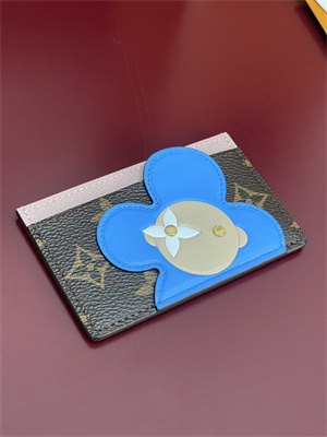 L.V Card Holder Vivienne Monogram Canvas Snowy Pearl/Blue Frost M15345