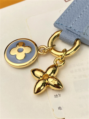 L.V Charms Card Holder Monogram Empreinte Cowhider Azure Blue M13649