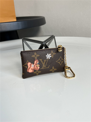 LV Key Pouch Monogram Canvas Monogram Blue Frost M15341