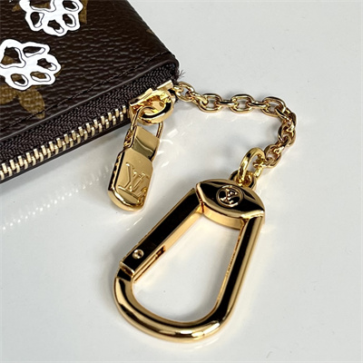 LV Key Pouch Monogram Canvas Monogram Blue Frost M15341