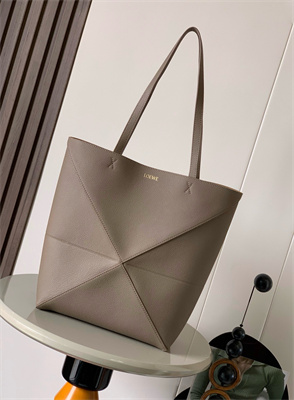 Loewe Medium Puzzle Fold Tote In Grained Calfskin