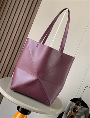 Loewe Medium Puzzle Fold Tote In Shinny Calfskin