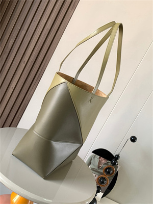 Loewe Medium Puzzle Fold Tote In Shinny Calfskin