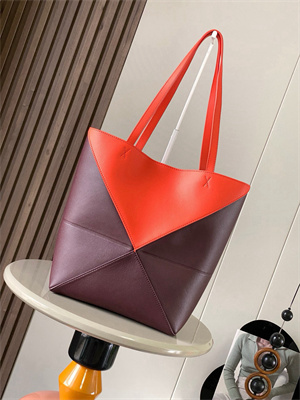 Loewe Medium Puzzle Fold Tote In Shinny Calfskin