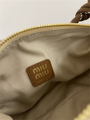 MiuMiu Plaid Wool Pouch Red/Green