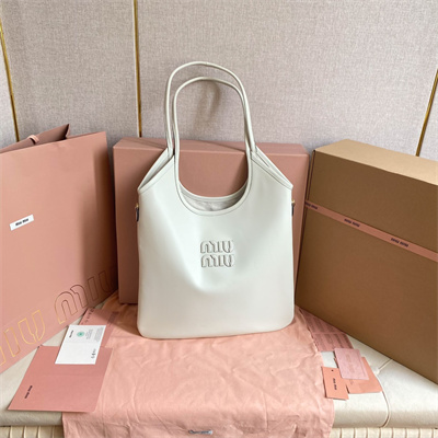 MiuMiu Ivy Leather Bag White Color