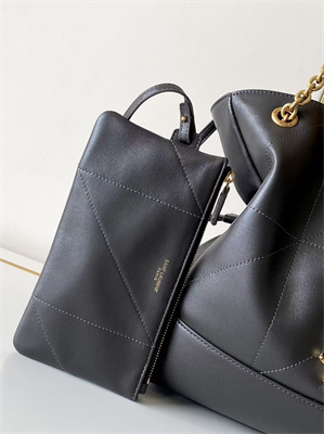 Y.S.L Jamie Shopping Bag In Lambskin Grey Color